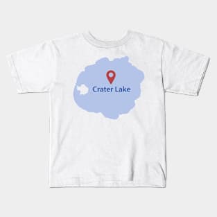 Crater Lake Map Kids T-Shirt